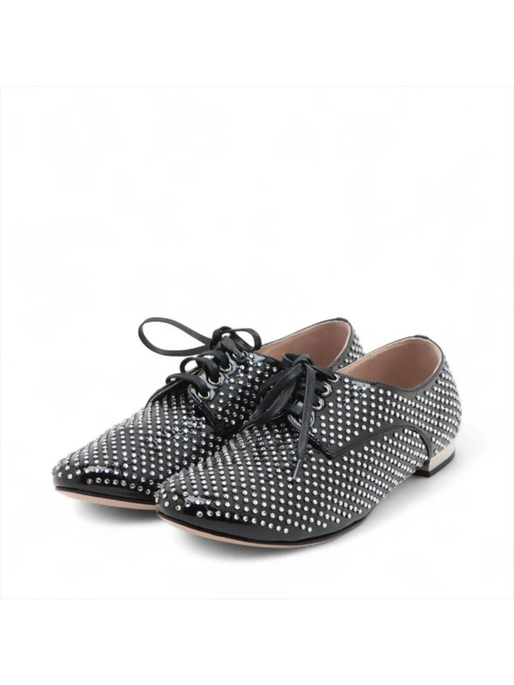 Miu Miu Rhinestone Leather Shoes Dress